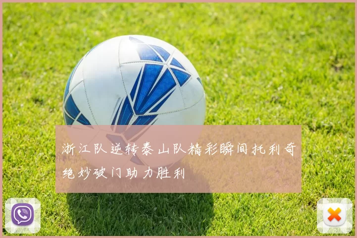 浙江队逆转泰山队精彩瞬间托利奇绝妙破门助力胜利
